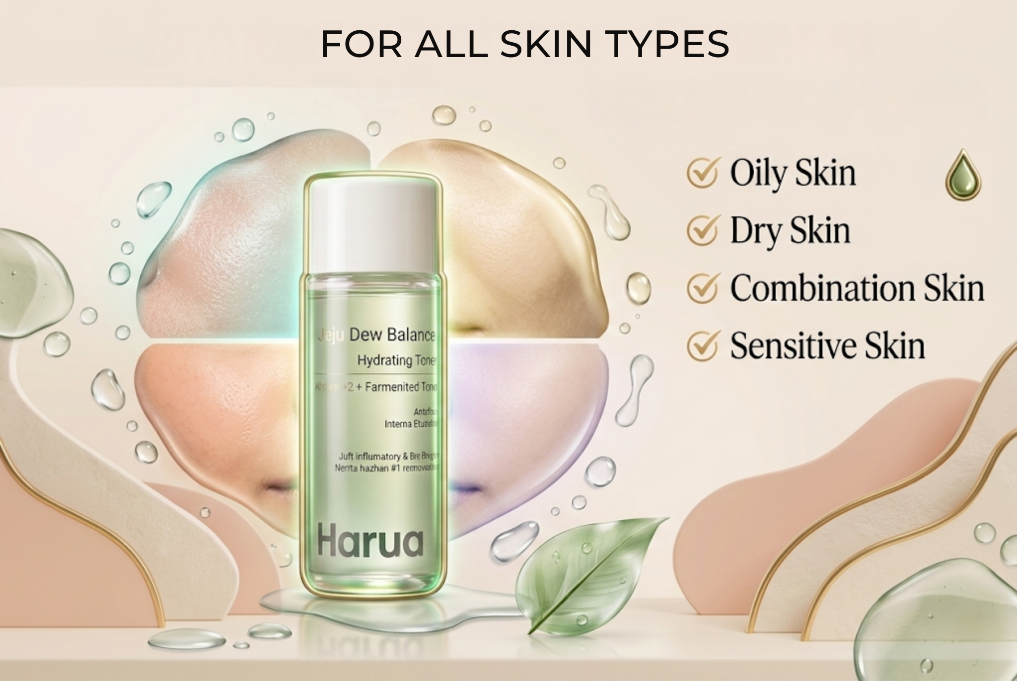 Harua Jeju Dew Balance Hydrating Toner | Heartleaf + Fermented Rice
