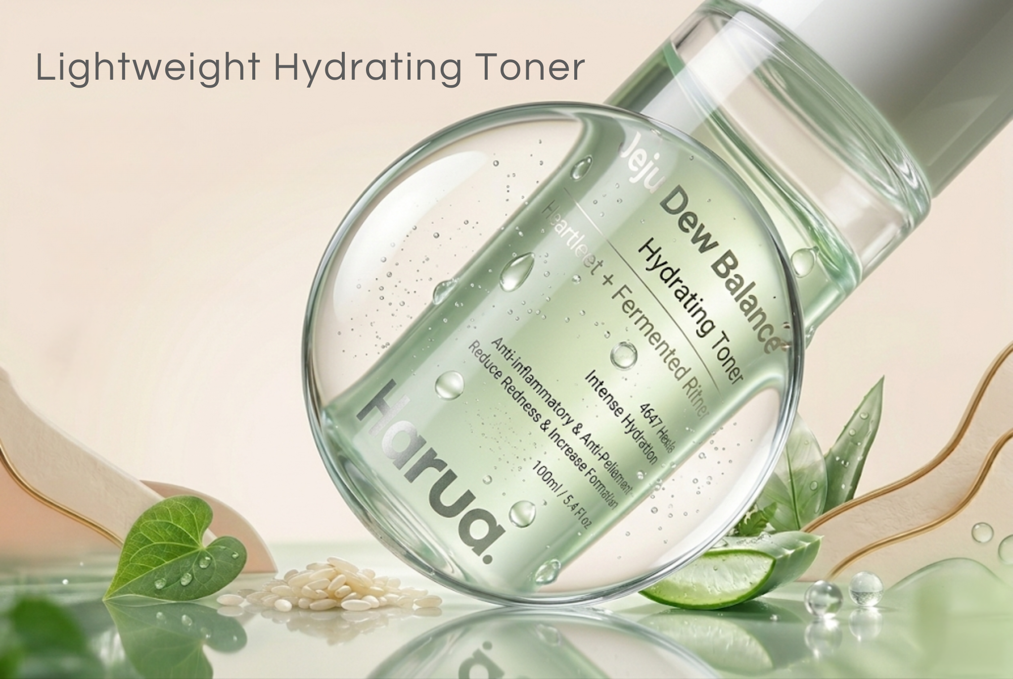 Harua Jeju Dew Balance Hydrating Toner | Heartleaf + Fermented Rice
